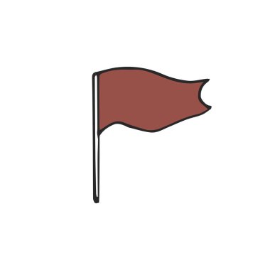 Kırmızı kutu vektör çizim çizim geometrik beyaz arka plan üzerinde