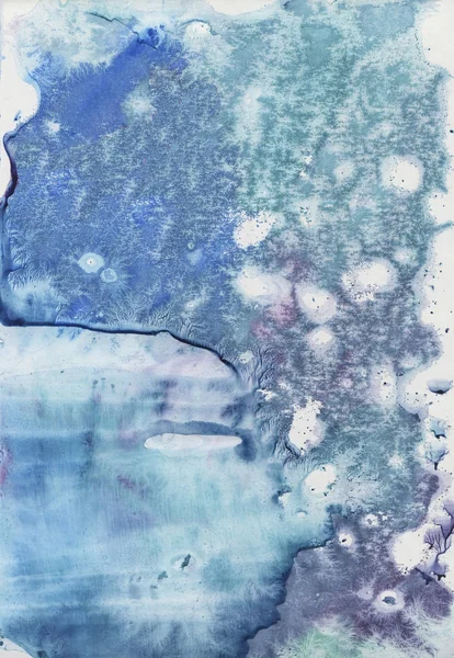Turquoise abstrait dessiné à la main aquarelle fond éclaboussure. Peinture texture stylefish. couleurs dégradées. Pluie splah splot — Photo