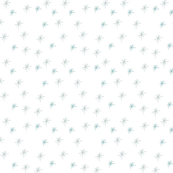 Snowflake Doodle vázlat seamlless minta, fehér háttér — Stock Fotó