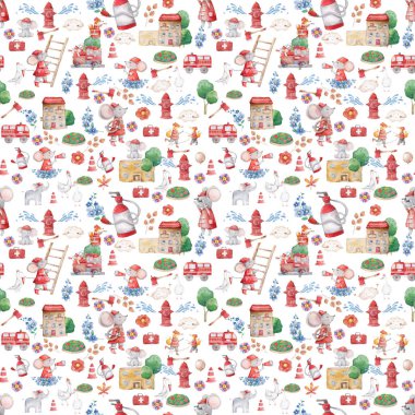 Çerçeveler mavi çiçekler sevimli kurtarma hayvanları. Çiçek çerçeveleri suluboya illüstrasyonlar set vahşi Hayvanat Bahçesi. Kaz, fare karikatür karakterleri Wildflowers ve Poppies. Beyaz arka planda semless deseni