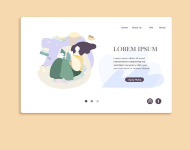 Corona virüsü evde kalma kampanyası. Yaşam tarzı aktivitesi. Aileler enfeksiyon riskini azaltmak ve virüsü yaymak için evde kalıyor. Sakin ve vektör illüstrasyonunu koru