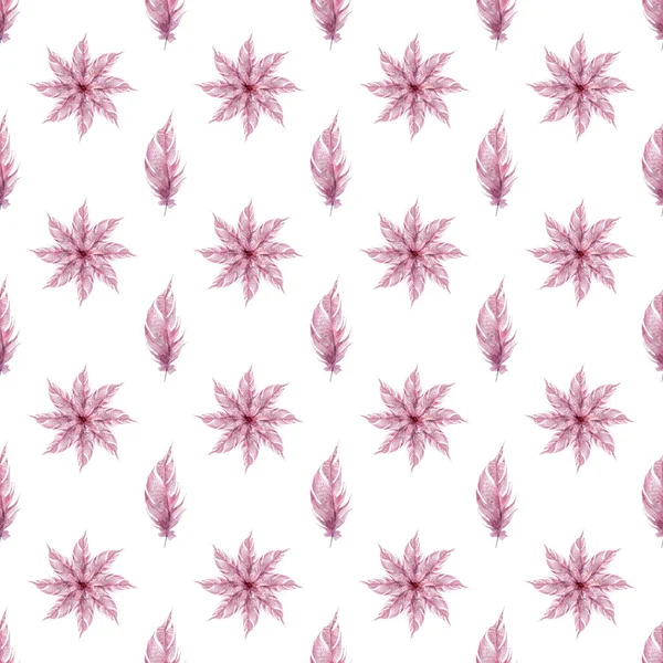 白い背景にピンクの羽 イラスト — ストック写真