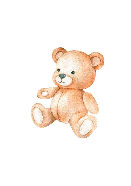 Urso Taddy Bonito Com Coração Ilustração — Fotografia de Stock