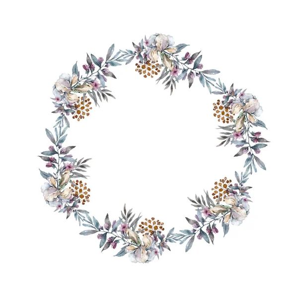 Bruiloft Uitnodiging Bloemen Uitnodiging Kaart Bos Bloemen Magnolia Geometrische Gouden — Stockfoto