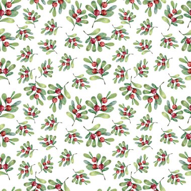 Noel aralıksız desenli, kutsal yapraklı ve dutlu