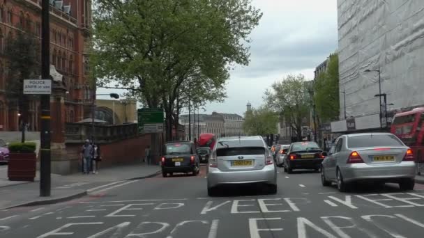 Londres Inglês Reino Unido Abril 2017 Clipe Câmera Lenta Estação — Vídeo de Stock