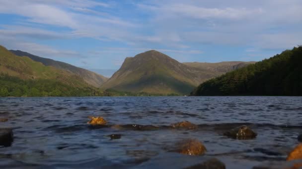 Düşük Açılı Görünüş Lake District Ngiltere Birleşik Krallık Taki Buttermere — Stok video