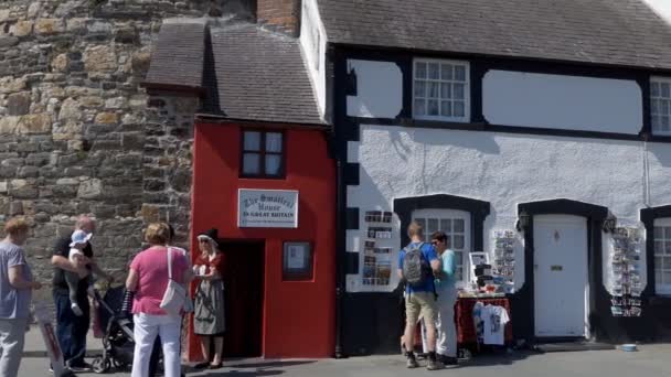 Conwy Wales Egyesült Királyság 2018 Június Lassú Panning Lövés Walesi — Stock videók