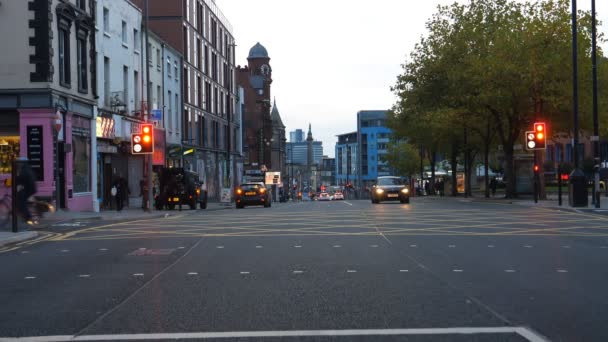 Liverpool England United Kingdom November 2018 Car Passenger Point View — Stock Video