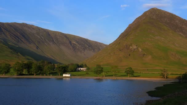 Mount Fleetwith Szczupak Widokiem Jezioro Buttermere Wieczór Lake District Cumbria — Wideo stockowe