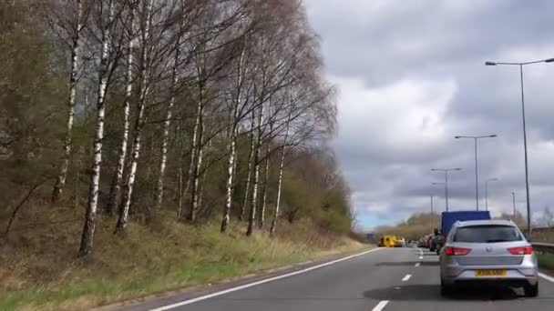 Greater Manchester England Reino Unido Março 2019 Ponto Vista Carro — Vídeo de Stock