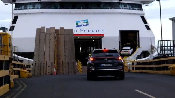 Dublin Republin Ireland Augus2018 2019 더블린 항구에 아일랜드 여객선으로 — 비디오