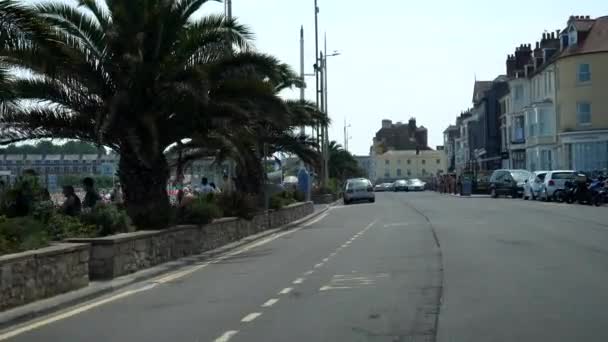 Weymouth England Reino Unido Agosto 2020 Vista Para Passageiro Carro — Vídeo de Stock