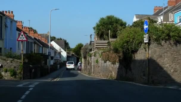 Tenby Wales Zjednoczone Królestwo Circa Wrzesień 2020 Widok Przedniej Szyby — Wideo stockowe