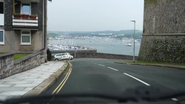 Plymouth England イギリス Circa 2020年8月 ランブヘイルドライブのプリマス市港のダッシュボードビュー — ストック動画