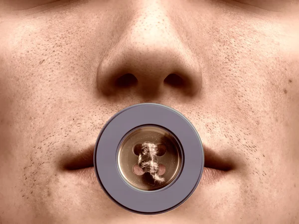 3d model kullanarak 'senin dudak düğme' kavramı, bileşik bir tasviri