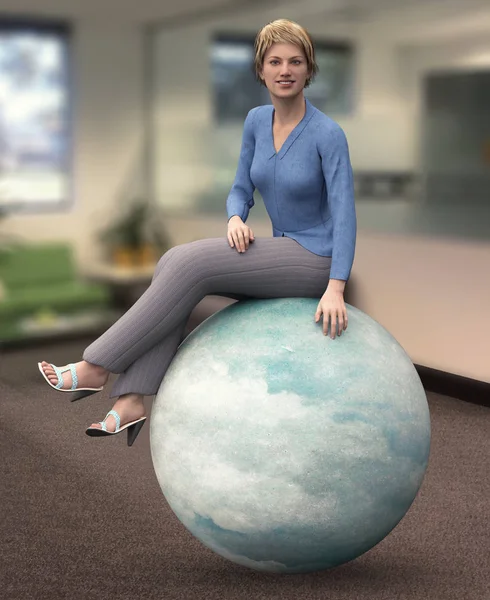 Bileşik görüntü 3d şekil model bir ofis ortamında kullanan 'Toptan' kavramı tasvir