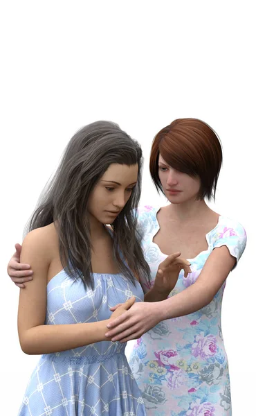 Bir 3d render, rahatlatıcı ve beyaz arka plan ile başka bir, önden görünüm destekleyen bir 3d şekil