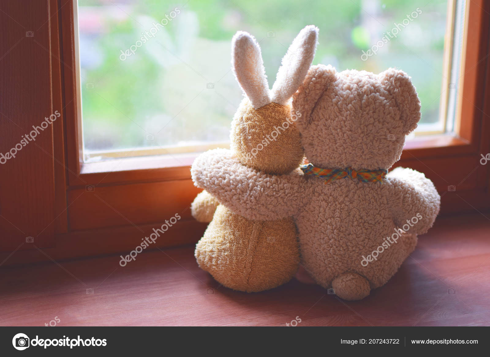 teddy bear and bunny