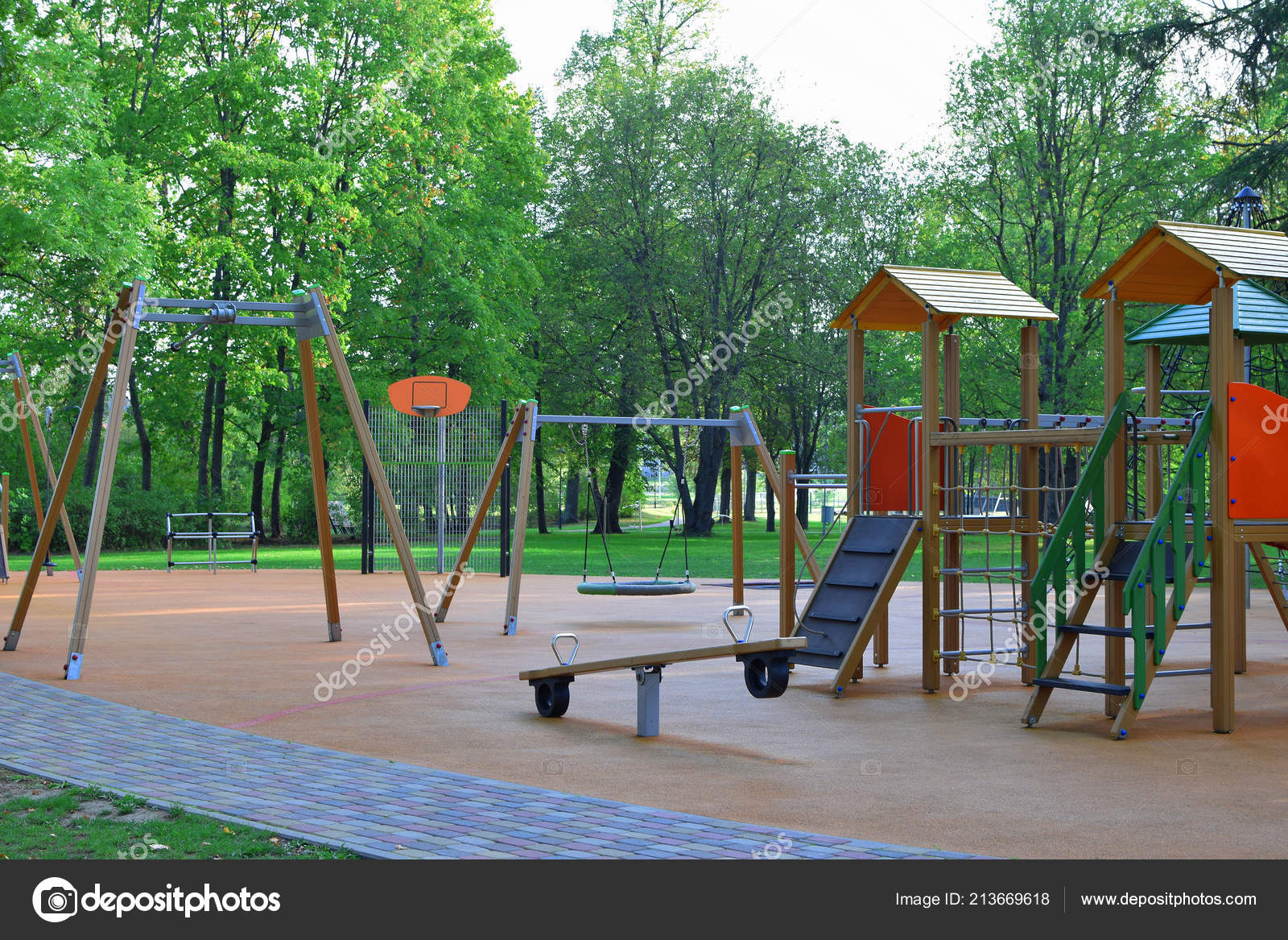 play swings and slides