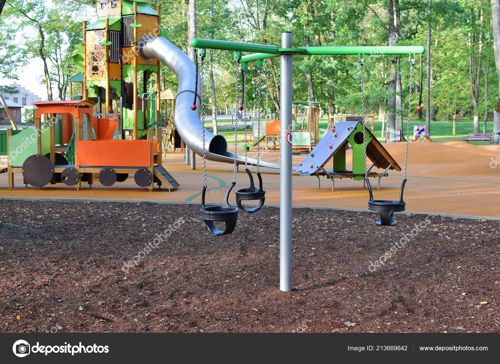 play swings and slides