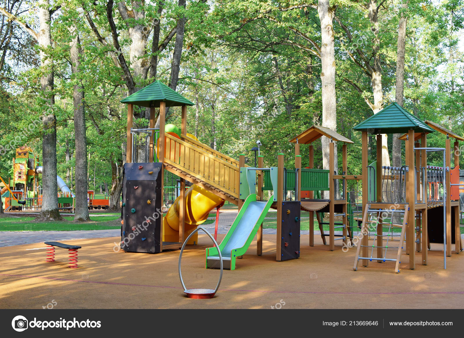 play swings and slides