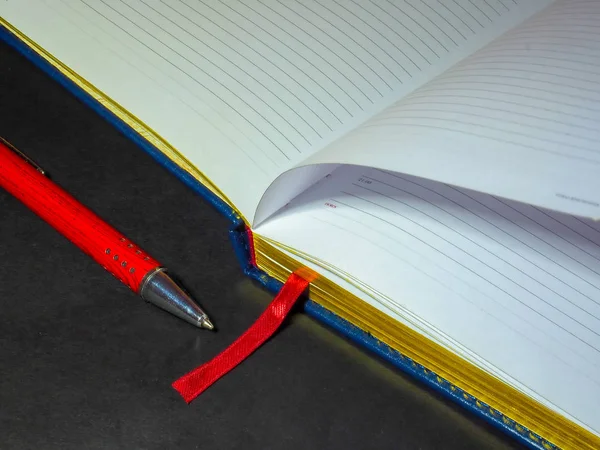 Her gün gerekli kalem: Not defteri ve defter ile bir iş adamı için ayarla