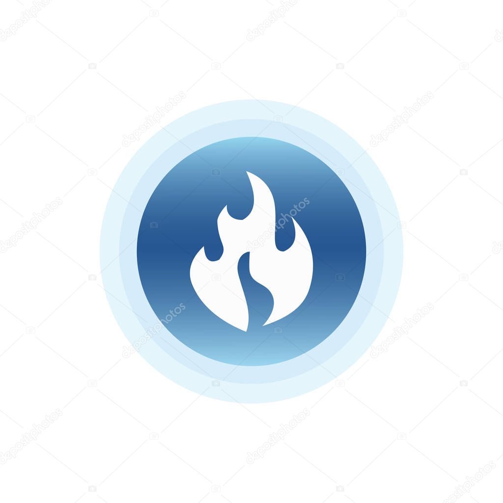 Fire Icon In Circle