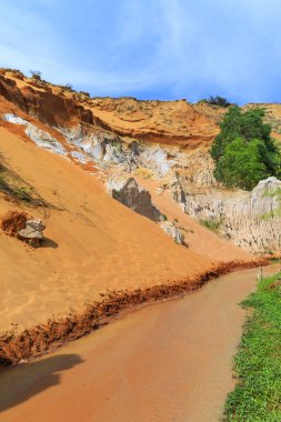Fairy Stream turuncu kum kayalıkları, Vietnam