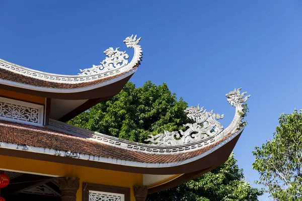 White roof endings of asian building