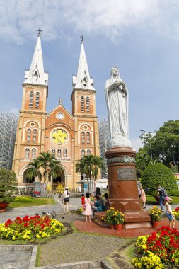 Saigon, Vietnam dış veya Notre Dame Katedrali