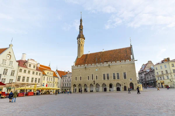 Radniční náměstí v Tallinnu, Estoina — Stock fotografie