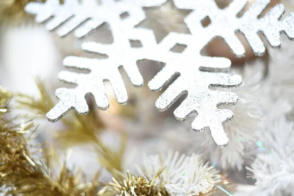 Feliz Navidad Feliz Año Nuevo Primer Plano Árbol Navidad Bolas — Foto de Stock