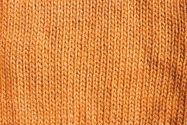 Trend russet orange woolen knitted background, texture, close-up — Stock Photo, Image