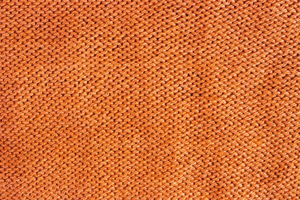 Trend russet orange woolen knitted background, texture, close-up — Stock Photo, Image