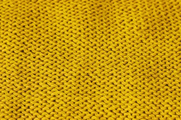 Trend Ceylon yellow woolen knitted background, texture, close-up — Stock Photo, Image