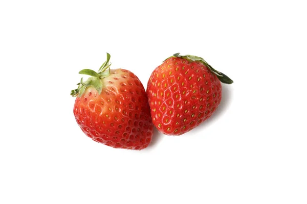 Fraise isolée sur fond blanc, gros plan, concept de saine alimentation, produits naturels . — Photo