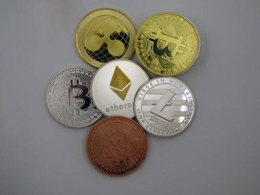 Çeşitli sanal kripto para birimleri bitcoin
