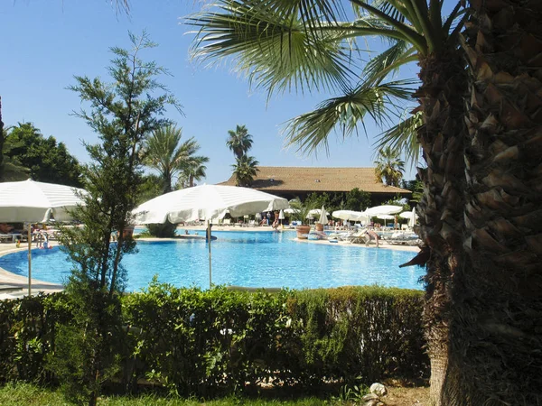 a swimming pool in a private area in summer at holiday