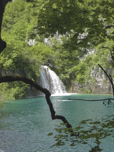 nice waterfall in the woods secret place