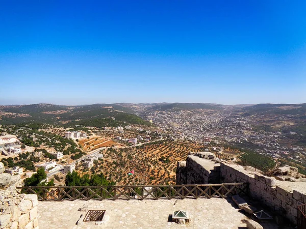 view to jordan city blue sky at summer