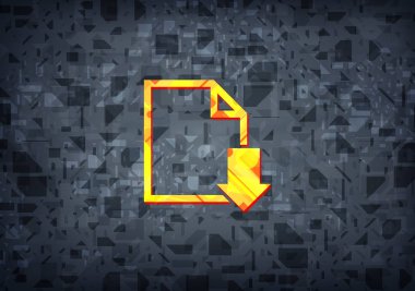 Belge simgesi siyah arka plan üzerinde soyut illüstrasyon izole indir