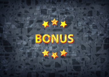 Siyah arka plan üzerinde soyut illüstrasyon izole bonus simgesi