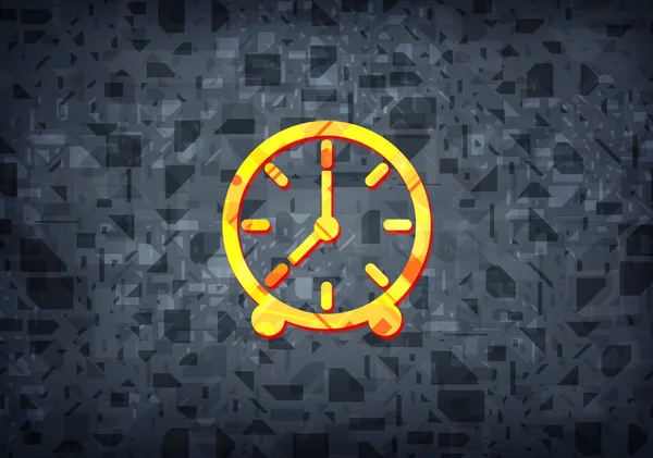 Clock Icon Isolated Black Background Abstract Illustration — Stock Photo, Image