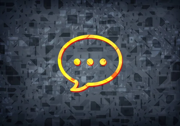 Talk bubble icon isolated on black background abstract illustration