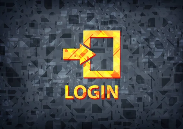 Login isolated on black background abstract illustration
