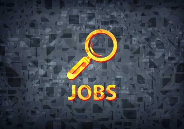 Jobs Isoliert Auf Schwarzem Hintergrund Abstrakte Illustration — Stockfoto