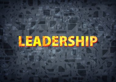 Siyah arka plan üzerinde soyut illüstrasyon izole liderlik