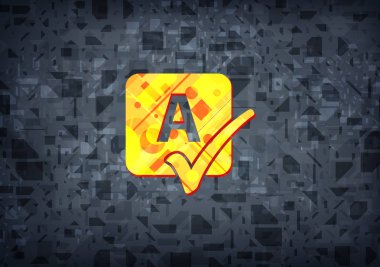 Siyah arka plan üzerinde soyut illüstrasyon izole büyü onay simgesi