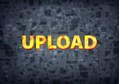 Siyah arka plan üzerinde soyut illüstrasyon izole upload